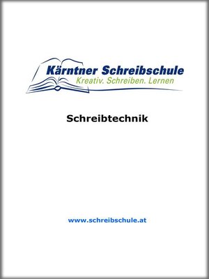 cover image of Schreibtechnik